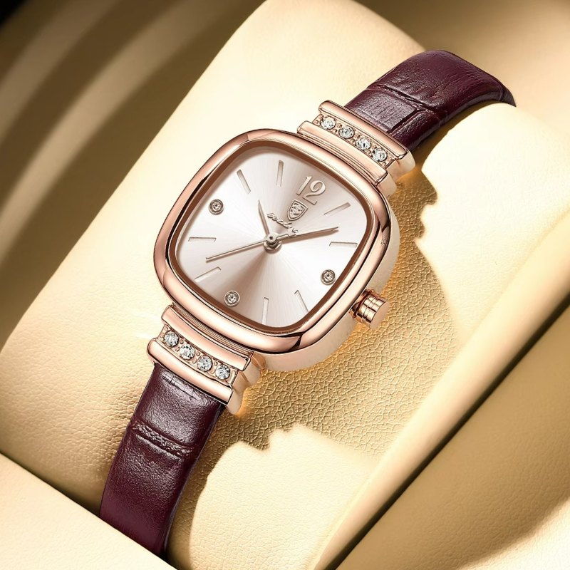 Women's Slim Leather Watch