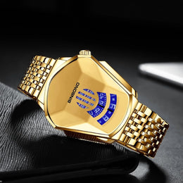 Men's Geometric Steel Watch