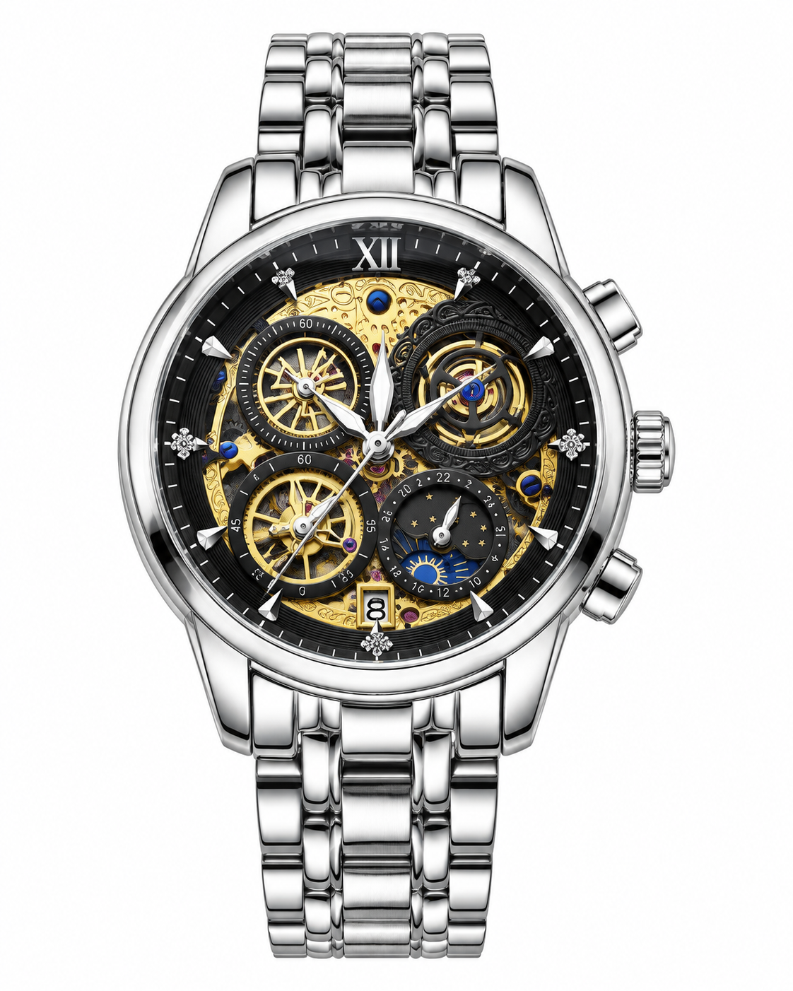 Men's Skeleton Dial Watch