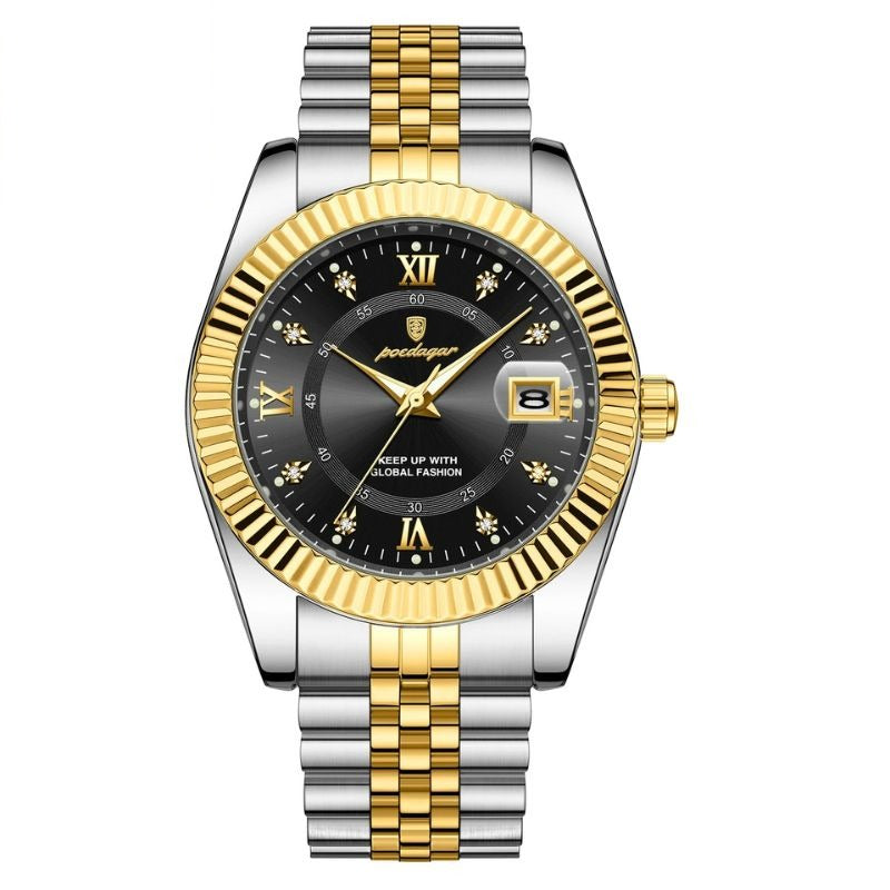 Men's Fluted Bezel Watch