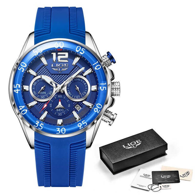 Men's Silicone Chronograph Watch