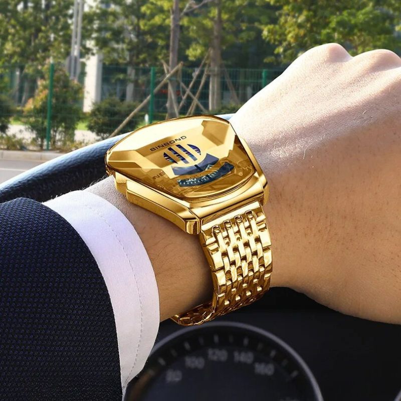 Men's Geometric Steel Watch
