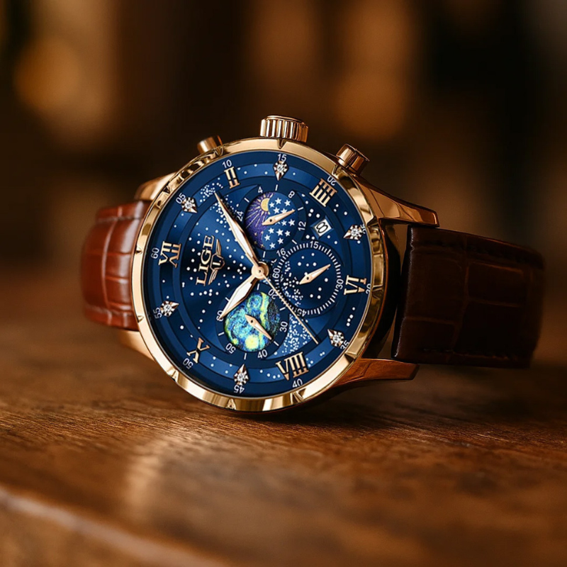 Starry Sky Leather Watch