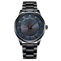 Men's Black Steel Watch