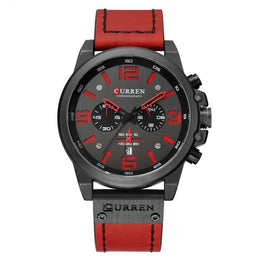 Men's Leather Chronograph Watch
