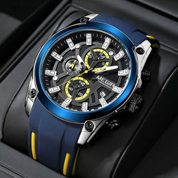 Silicone Strap Chronograph Watch