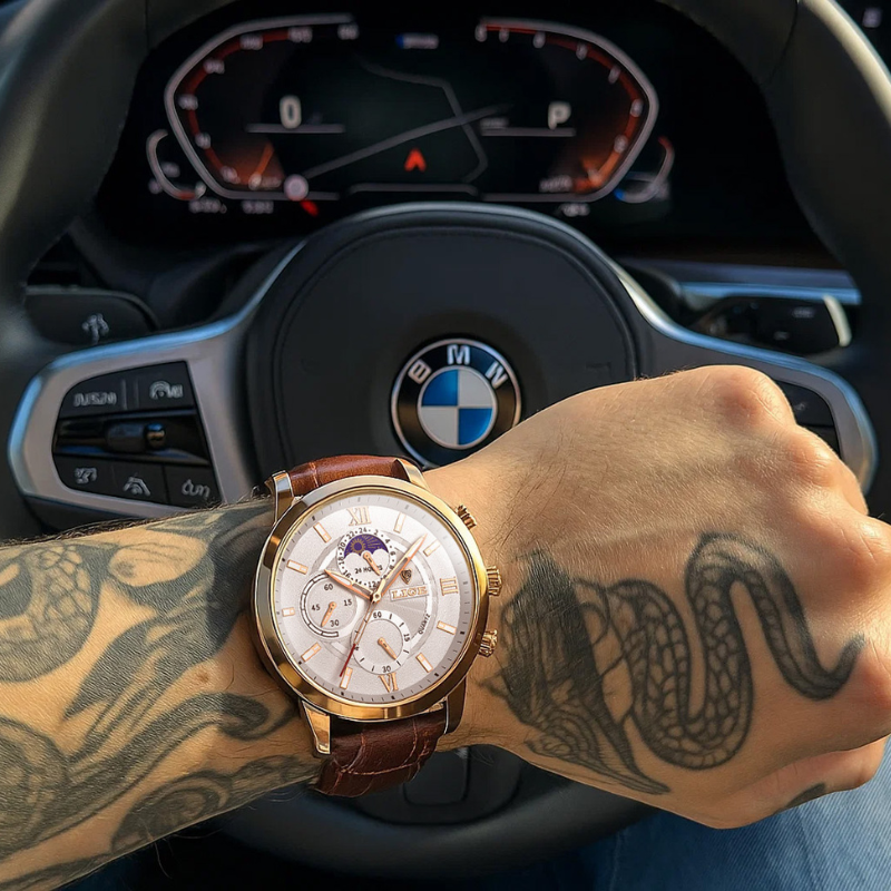 Moon Phase Chronograph Watch