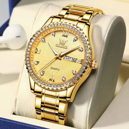 Men's Crystal Bezel Watch
