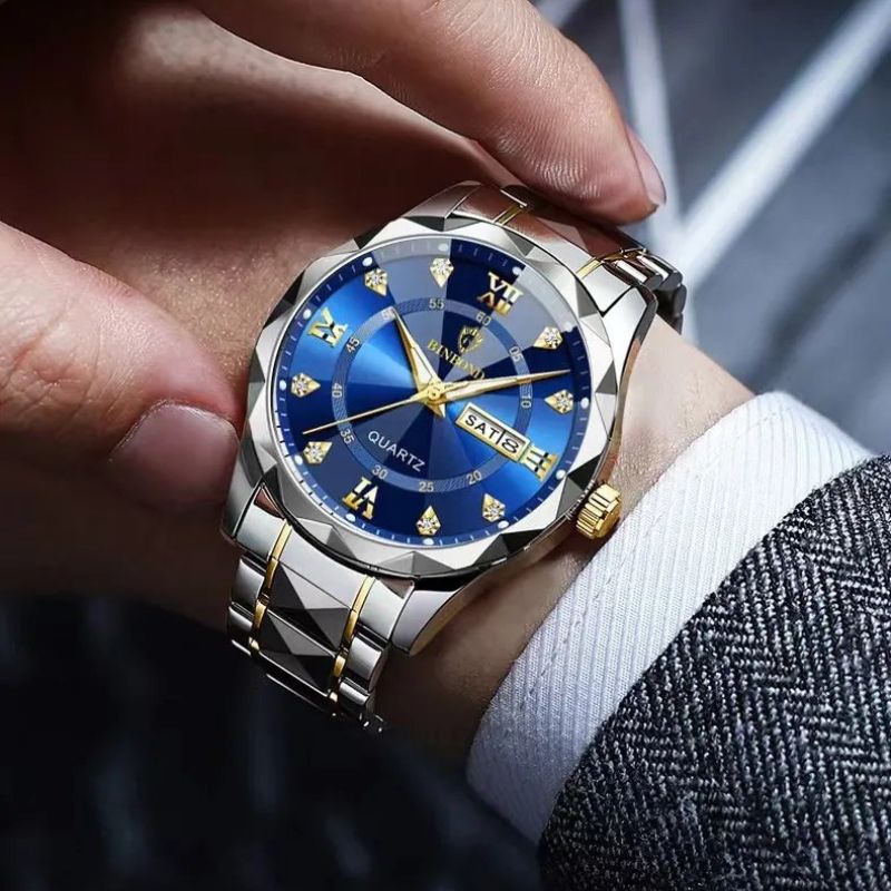 Men's Faceted Dress Watch