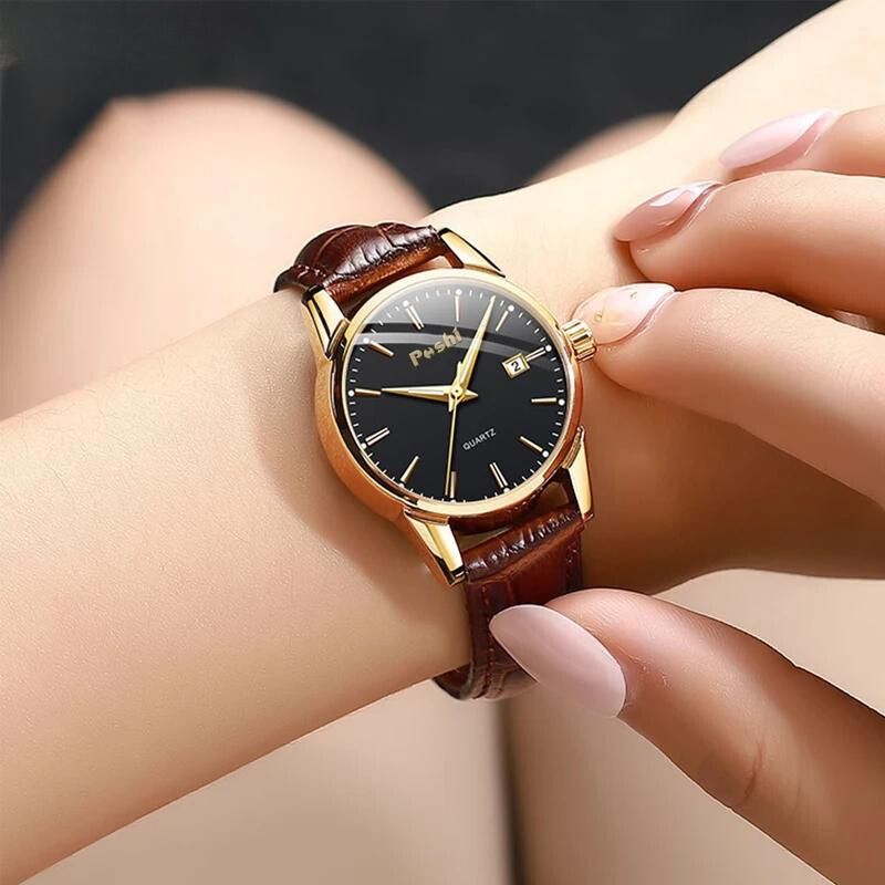 Women's Oversized Leather Watch