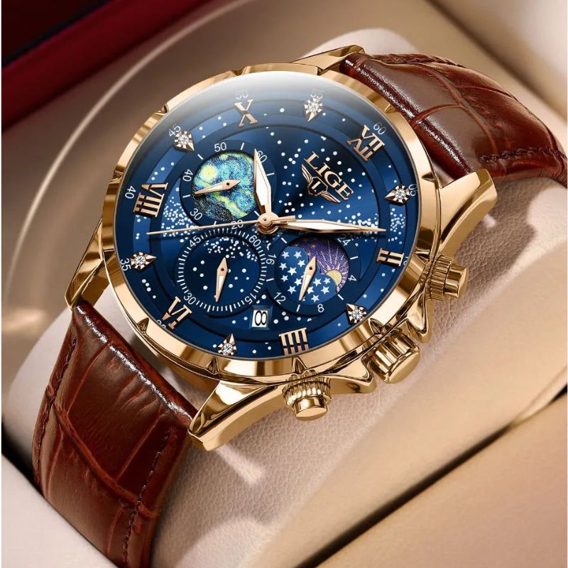 Starry Sky Leather Watch