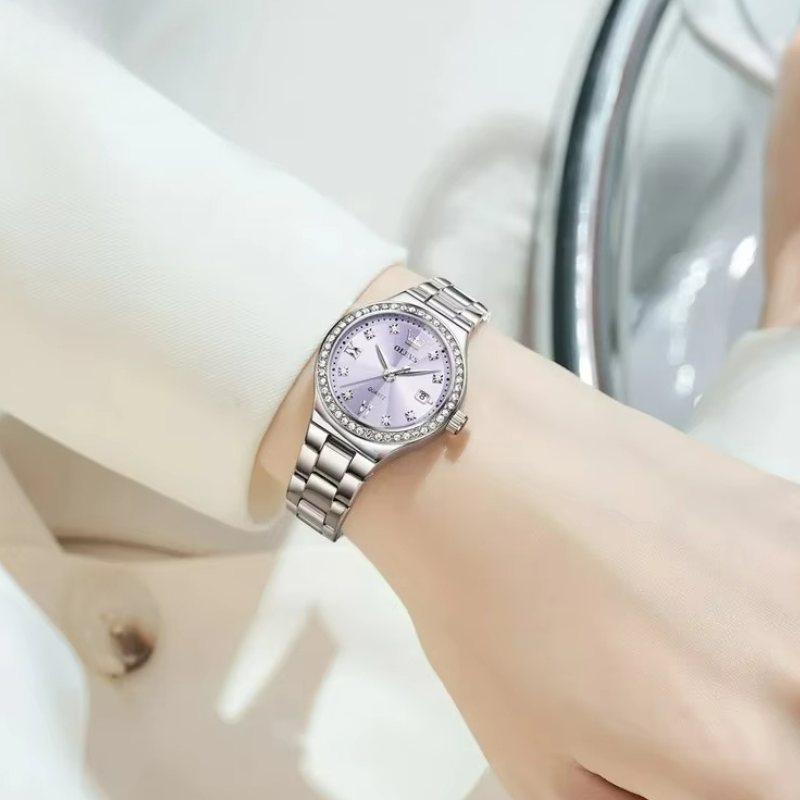 Women's Textured Bracelet Watch