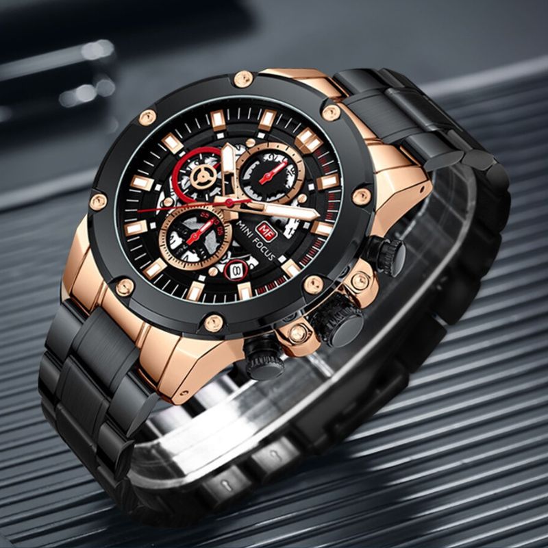 Blue Steel Chronograph Watch