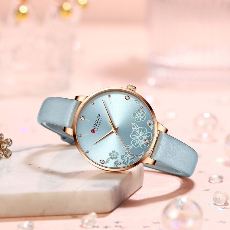 Women's Floral Dial Watch