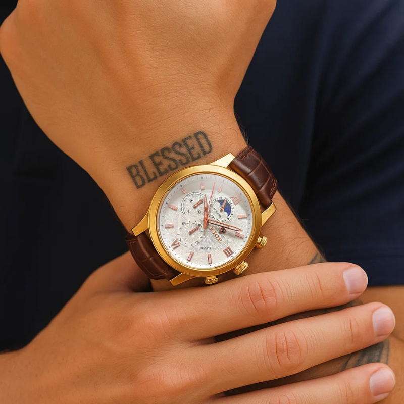 Moon Phase Chronograph Watch