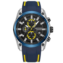 Silicone Strap Chronograph Watch