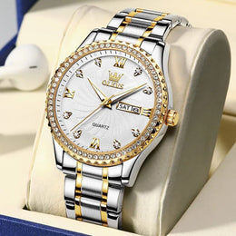 Men's Crystal Bezel Watch