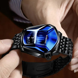 Men's Geometric Steel Watch
