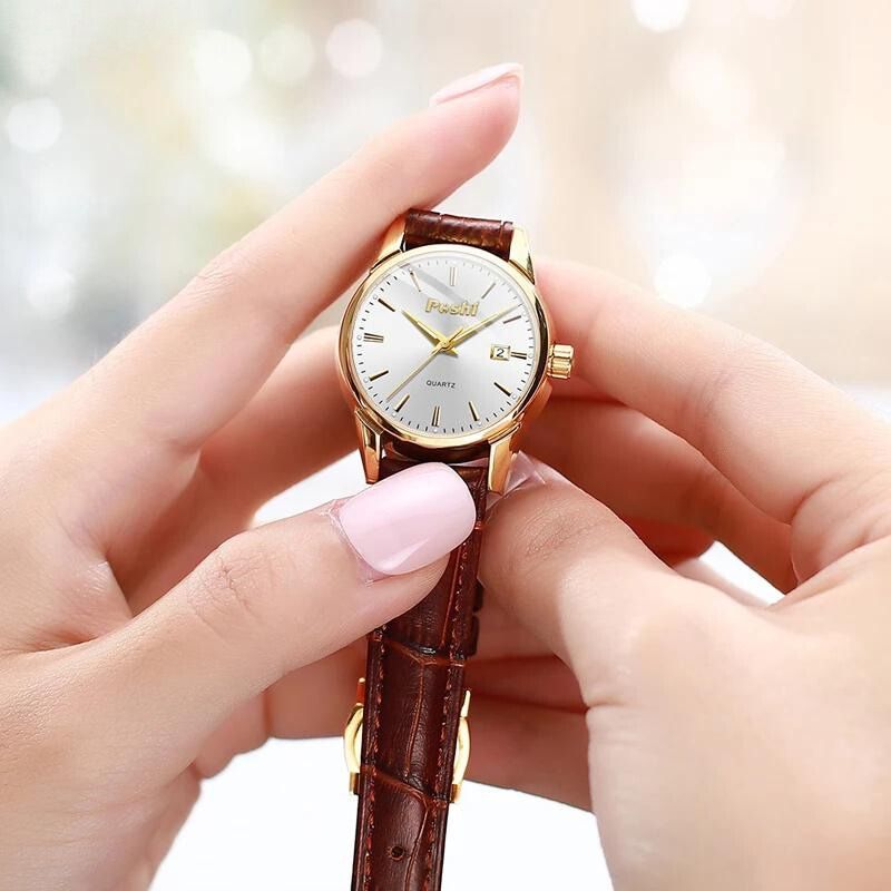 Women's Oversized Leather Watch