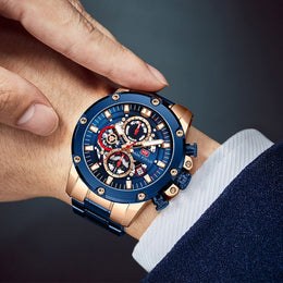 Blue Steel Chronograph Watch