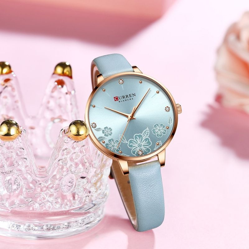 Women's Floral Dial Watch