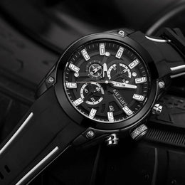 Silicone Strap Chronograph Watch