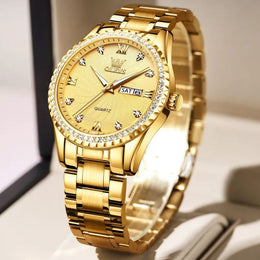 Men's Crystal Bezel Watch