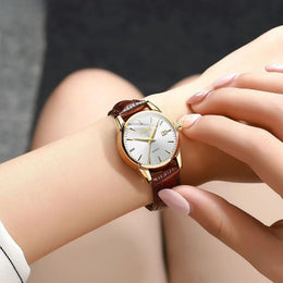 Women's Oversized Leather Watch