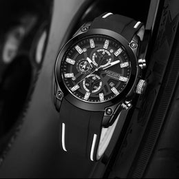 Silicone Strap Chronograph Watch