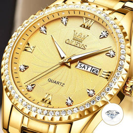 Men's Crystal Bezel Watch
