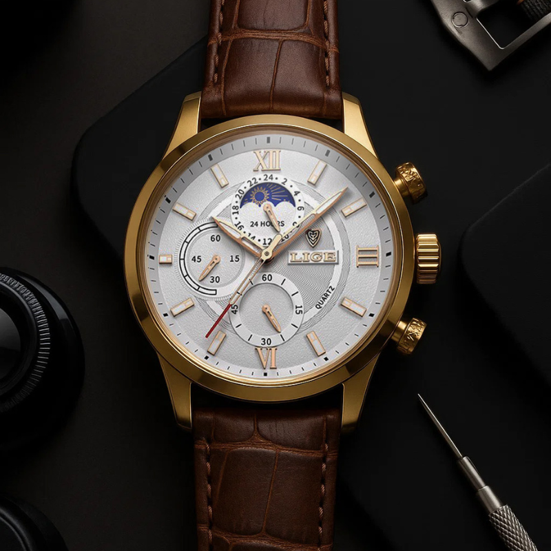 Moon Phase Chronograph Watch