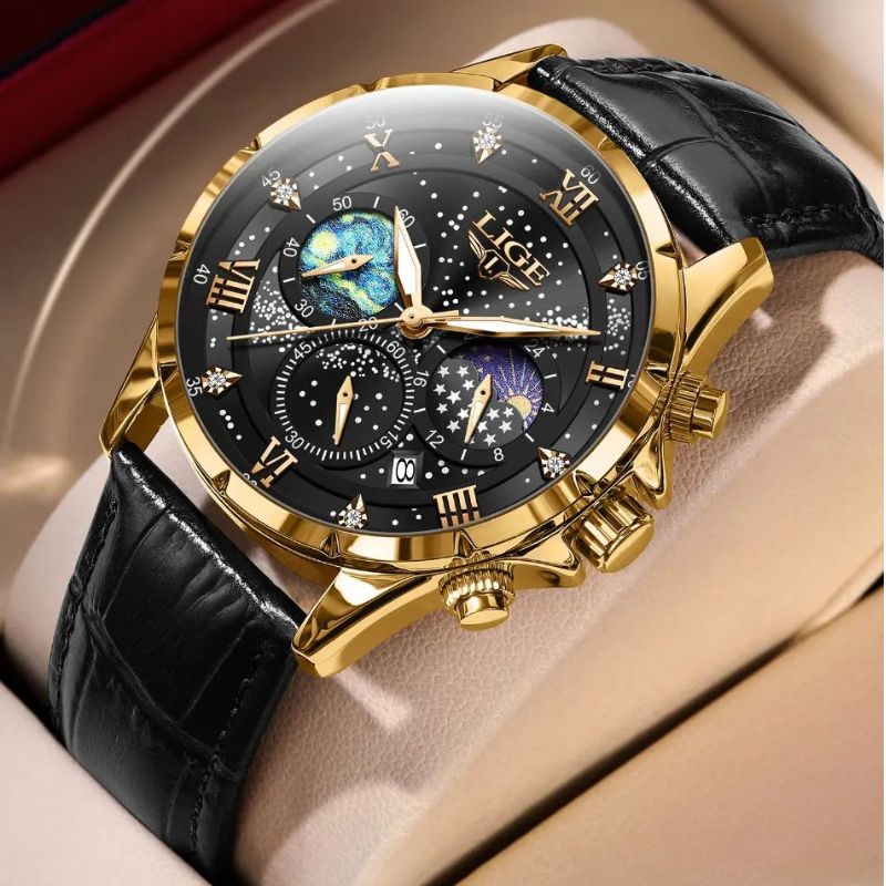 Starry Sky Leather Watch