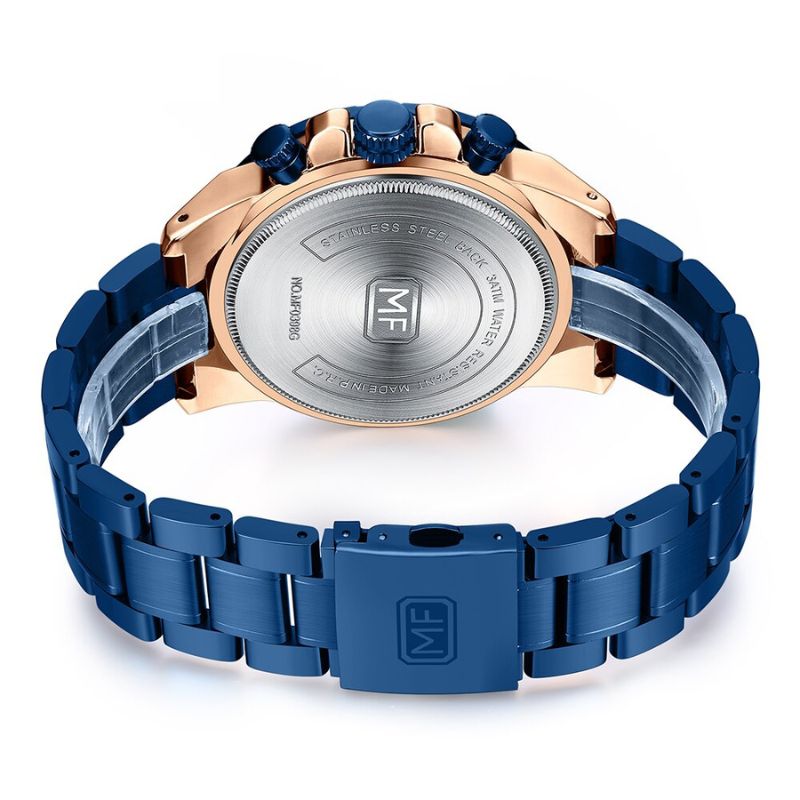 Blue Steel Chronograph Watch