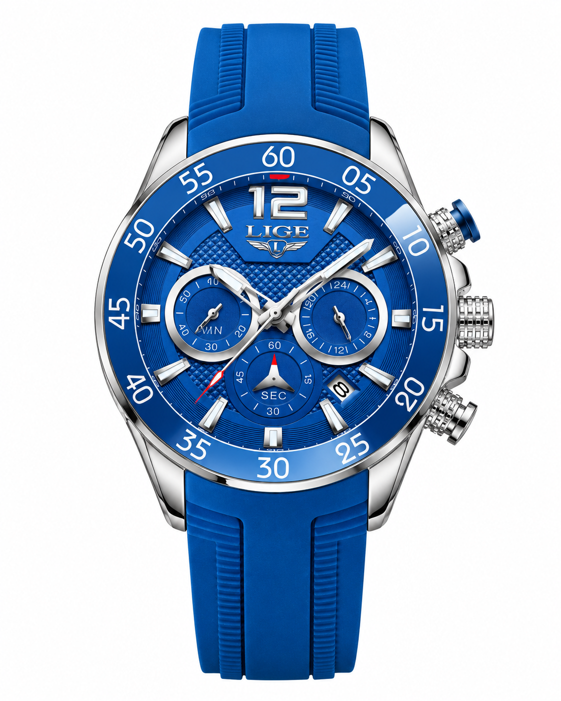 Men's Silicone Chronograph Watch