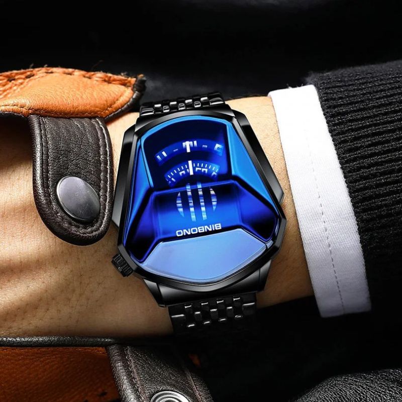 Men's Geometric Steel Watch