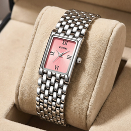 Women's Gold Rectangular Watch
