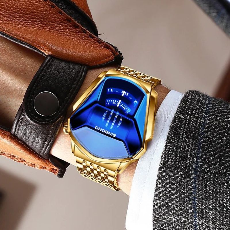 Men's Geometric Steel Watch