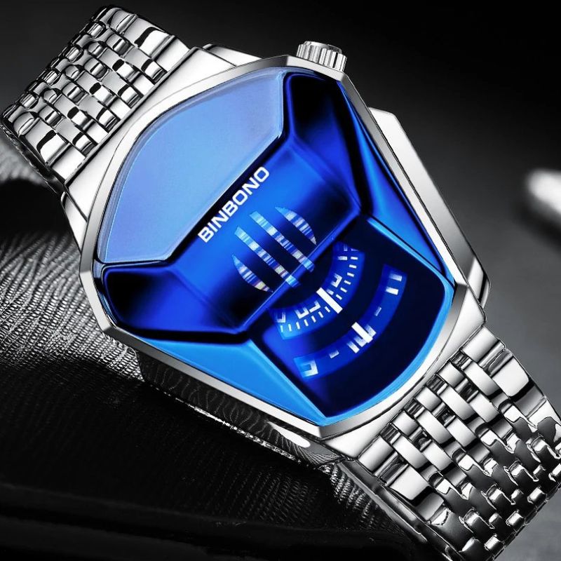 Men's Geometric Steel Watch