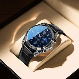 Men's Leather Dress Watch