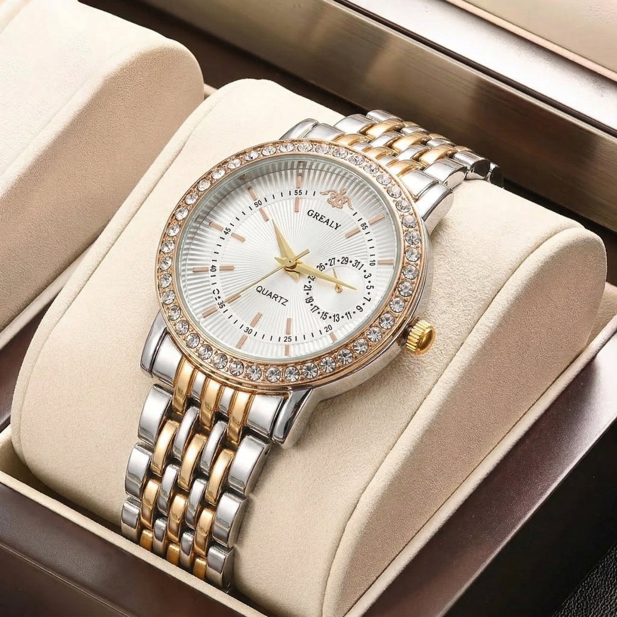 Women's Rhinestone Bezel Watch