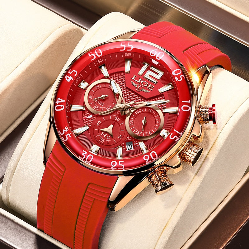 Men's Silicone Chronograph Watch