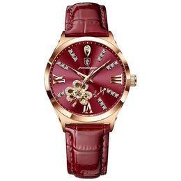 Rose Gold Leather Watch