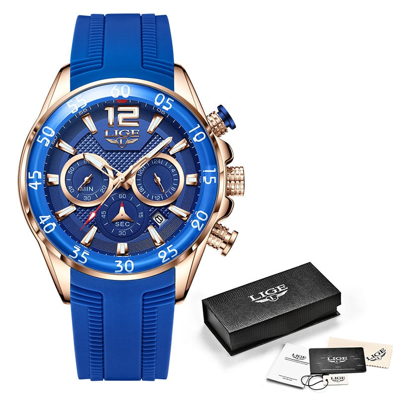 Men's Silicone Chronograph Watch