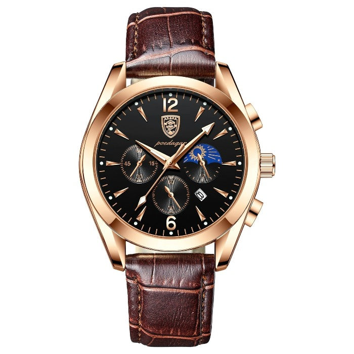 Men's Leather Dress Watch