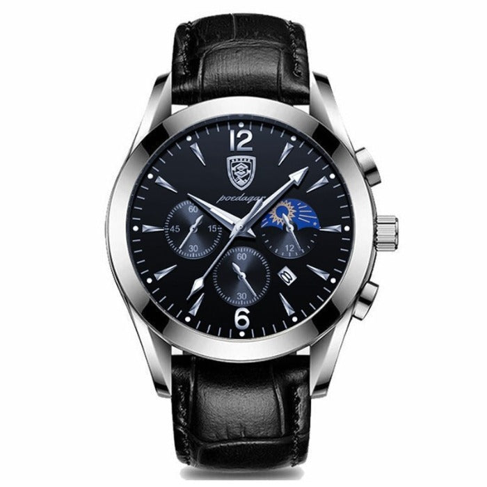 Men's Leather Dress Watch