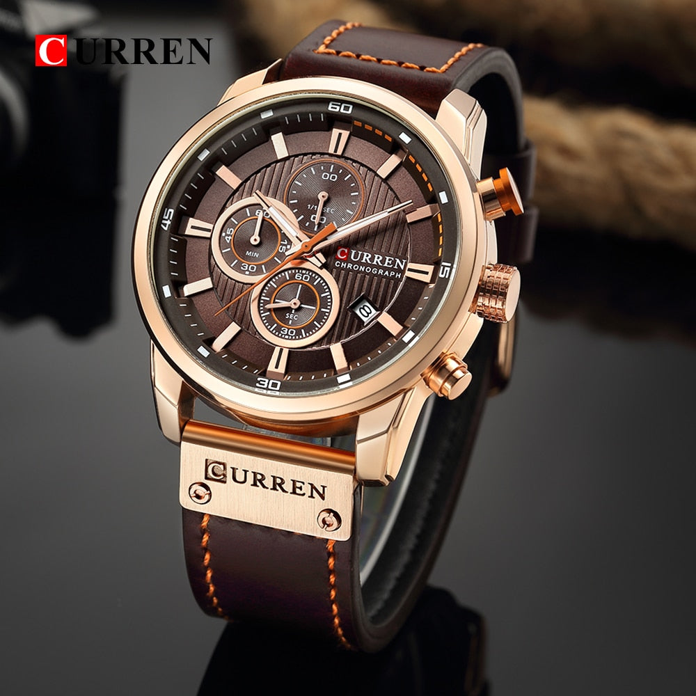Rose Gold Chronograph Watch