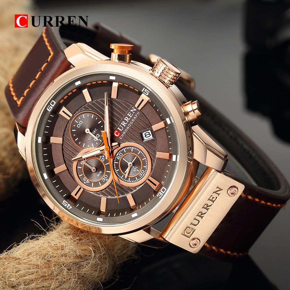 Rose Gold Chronograph Watch