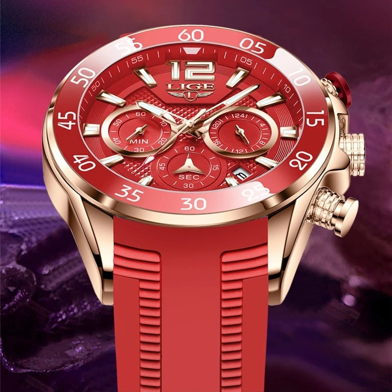 Men's Silicone Chronograph Watch