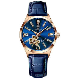 Rose Gold Leather Watch