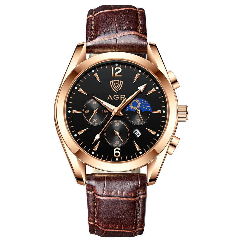 Leather Chronograph Watch